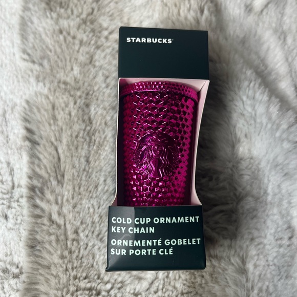 Starbucks Accessories - Starbucks Holiday 2022 Sangria Metallic Cold Cup Ornament Keychain